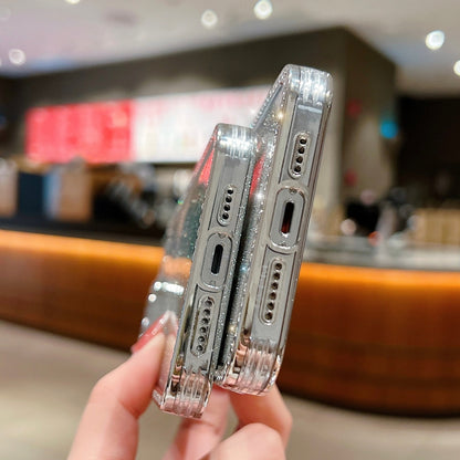 For iPhone 16 Pro Max Diamond Gradient Glitter Plated TPU Phone Case(Black) by buy2fix