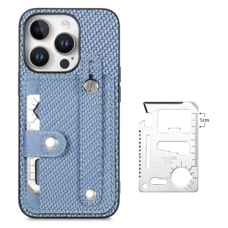For iPhone 16 Wristband Kickstand Card Wallet Back Phone Case with Tool Knife(Green) by buy2fix