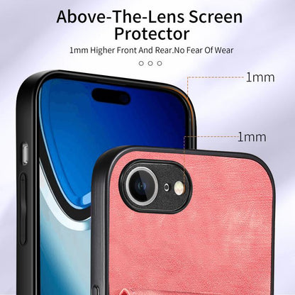 For iPhone 16e Retro Card Wallet Fold Leather Phone Case with Strap(Pink) - iPhone 16e Cases by buy2fix | Online Shopping UK | buy2fix