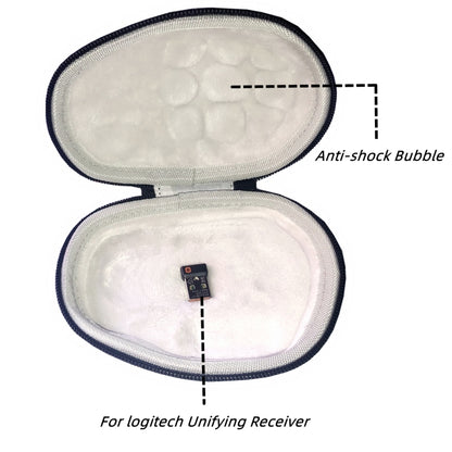 For Logitech MX Master 2S / 3S Wireless Mouse PU Waterproof Storage Bag Outdoor Travel Hard Shell Protective Case by buy2fix
