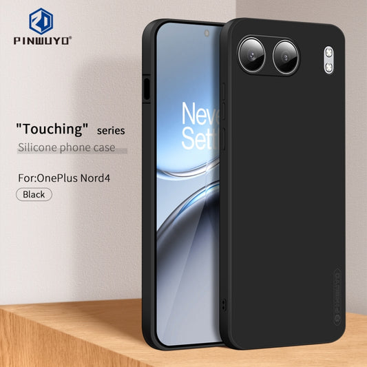 For OnePlus Nord 4 PINWUYO Sense Series Liquid Silicone TPU Phone Case(Black) - Nord 4 Cases by PINWUYO | Online Shopping UK | buy2fix
