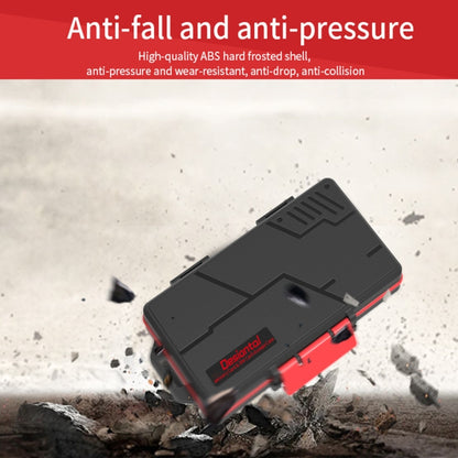 SD / TF / XQD / CF / SIM / TF Memory Card Multi-in-one Waterproof Dust-proof Storage Box(Black Red) by buy2fix
