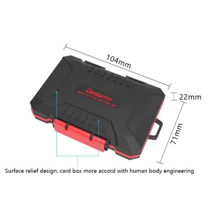 Desiontal SD / TF / XQD / CF / SIM / TF Storage Card Memory Card Organizer Outdoor Portable Waterproof Box by buy2fix