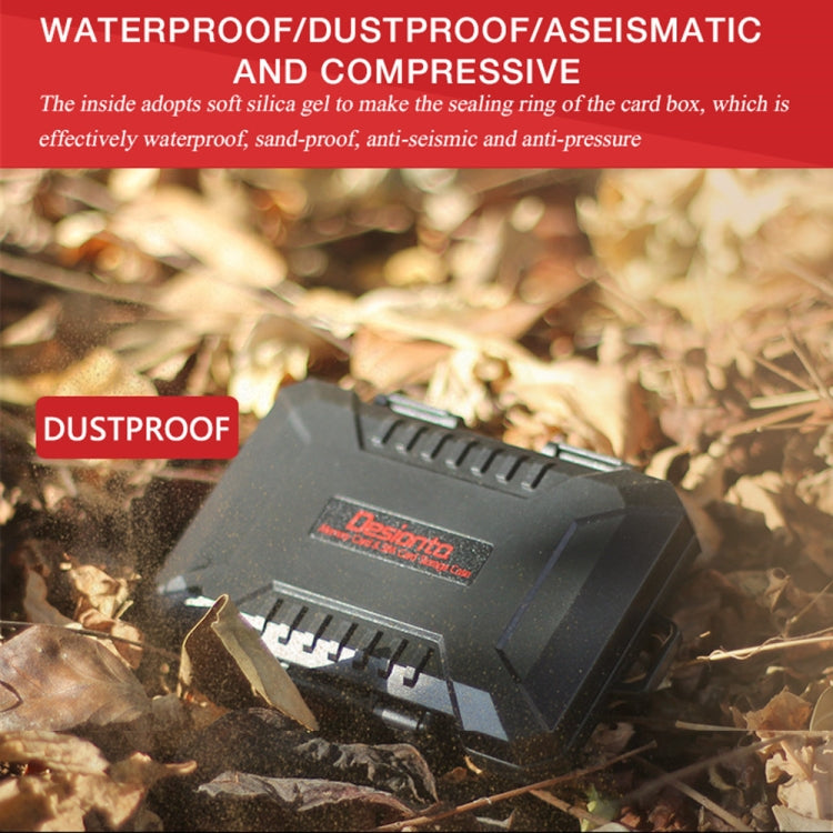Desiontal SD / TF / XQD / CF / SIM / TF Storage Card Memory Card Organizer Outdoor Portable Waterproof Box by buy2fix