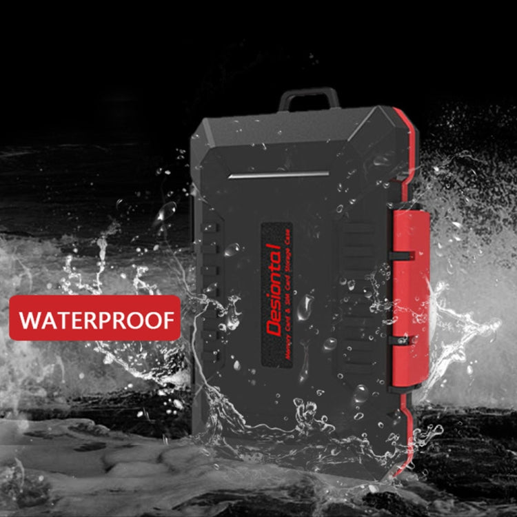 Desiontal SD / TF / XQD / CF / SIM / TF Storage Card Memory Card Organizer Outdoor Portable Waterproof Box by buy2fix