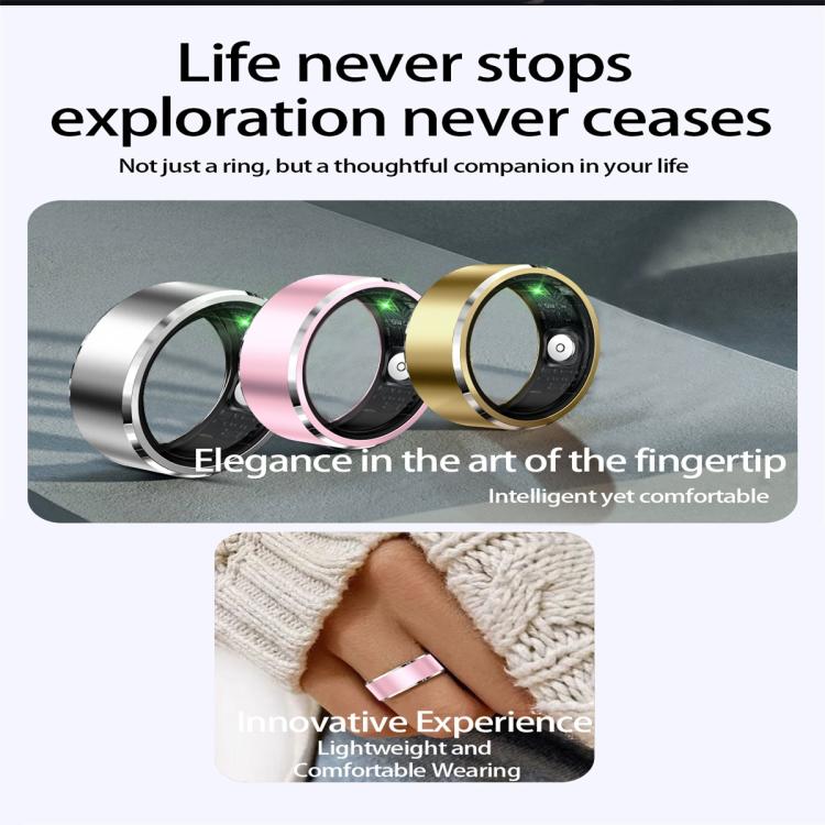 R5 SIZE 8 Smart Ring, Support Health Monitoring / Multiple Sports Modes(Silver) - Smart Rings / Smart Telephones by buy2fix | Online Shopping UK | buy2fix