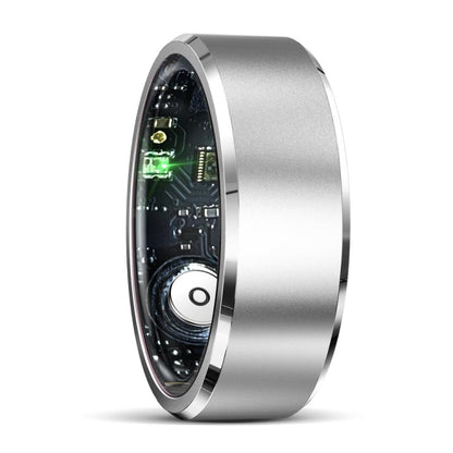 R5 SIZE 9 Smart Ring, Support Health Monitoring / Multiple Sports Modes(Silver) by buy2fix