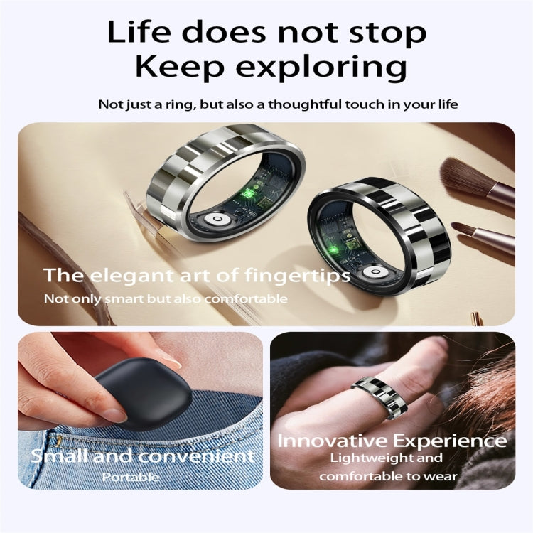 R9 SIZE 8 Smart Ring, Support Health Monitoring / Gesture Control / Somatosensory Games(Black) by buy2fix