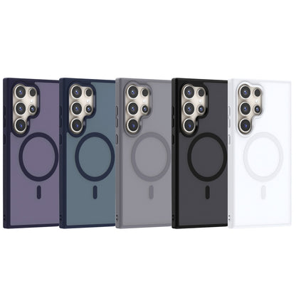 For Samsung Galaxy S25+ 5G Transparent TPU Hybrid PC Magsafe Phone Case(Purple) - Galaxy S25+ 5G Cases by buy2fix | Online Shopping UK | buy2fix