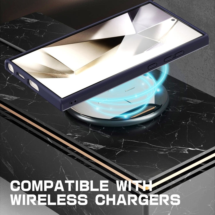 For Samsung Galaxy S25 Ultra 5G Transparent TPU Hybrid PC Magsafe Phone Case(Blue) by buy2fix