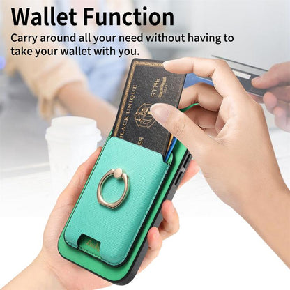 For iPhone 17 Pro Max Retro Cross Leather Card Bag MagSafe Phone Case(Green) - iPhone 17 Pro Max Cases by buy2fix | Online Shopping UK | buy2fix