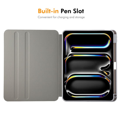 For iPad Pro 12.9 2022/ Air 13 2025 / 2024 ENKAY 360 Rotation TPU Leather Smart Tablet Case with Pen Slot(Beige) - iPad Air 13 2025 / 2024 Cases by ENKAY | Online Shopping UK | buy2fix