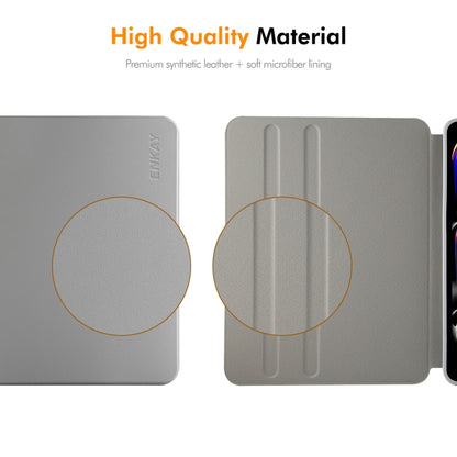 For iPad Pro 12.9 2022/ Air 13 2025 / 2024 ENKAY 360 Rotation TPU Leather Smart Tablet Case with Pen Slot(Beige) - iPad Air 13 2025 / 2024 Cases by ENKAY | Online Shopping UK | buy2fix