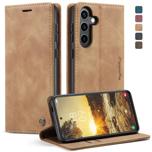 For Samsung Galaxy S24 FE 5G CaseMe 013 Multifunctional Horizontal Flip Leather Phone Case(Brown) - Galaxy S24 FE 5G Cases by CaseMe | Online Shopping UK | buy2fix