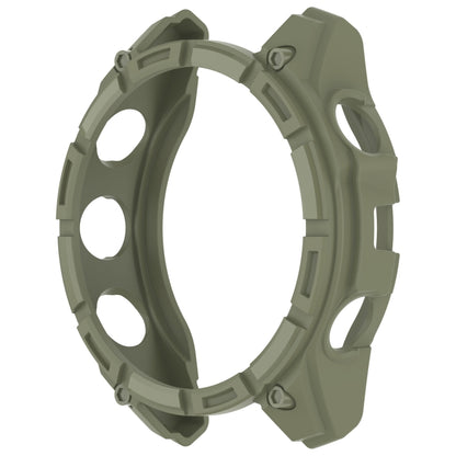 For Garmin Fenix 8 AMOLED 51mm Armor Hollow TPU Half Coverage Watch Protective Case(Juugle Green) - Watch Cases by buy2fix | Online Shopping UK | buy2fix