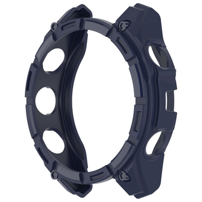 For Garmin Fenix 8 AMOLED 47mm Armor Hollow TPU Half Coverage Watch Protective Case(Midnight Blue) - Watch Cases by buy2fix | Online Shopping UK | buy2fix