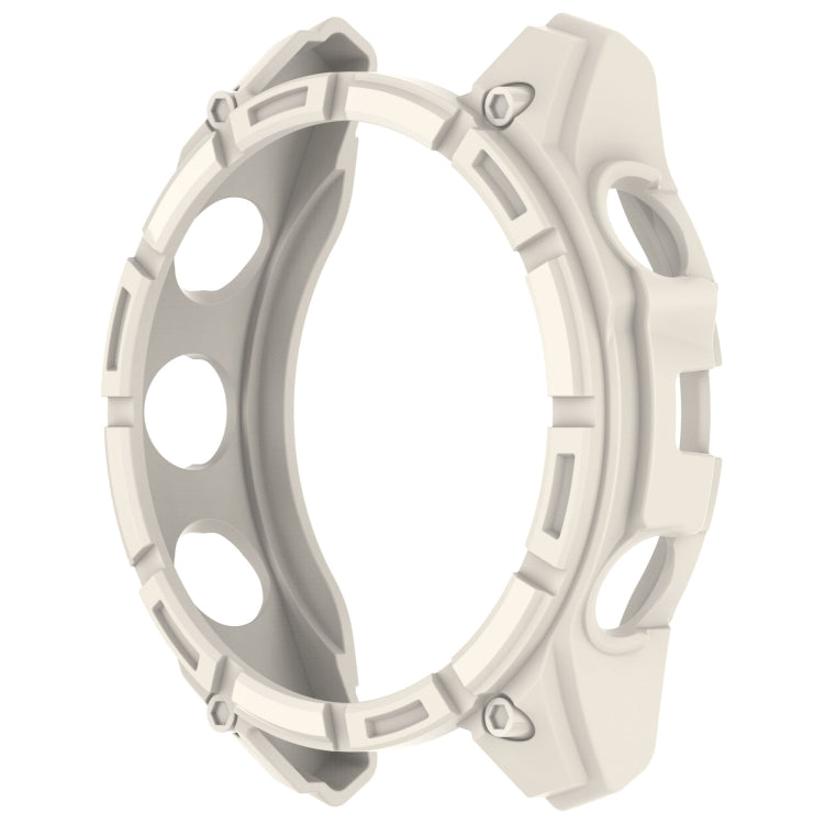 For Garmin Fenix 8 AMOLED 47mm Armor Hollow TPU Half Coverage Watch Protective Case(Starlight) - Watch Cases by buy2fix | Online Shopping UK | buy2fix