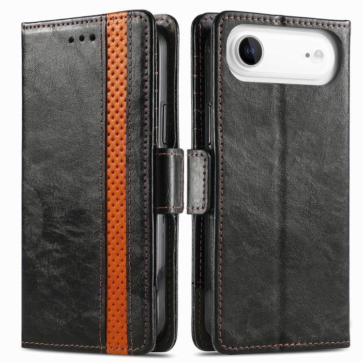 For iPhone Air CaseNeo Splicing Dual Magnetic Buckle Leather Phone Case(Black) - iPhone Air Cases by buy2fix | Online Shopping UK | buy2fix