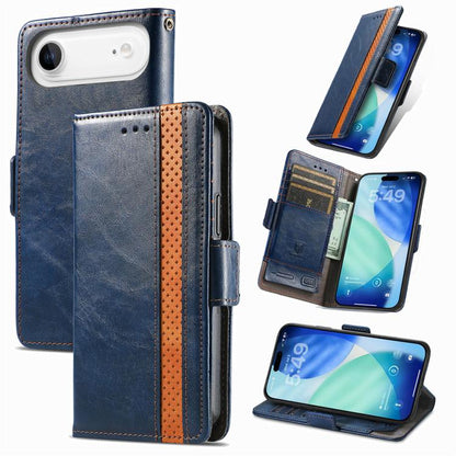 For iPhone Air CaseNeo Splicing Dual Magnetic Buckle Leather Phone Case(Blue) - iPhone Air Cases by buy2fix | Online Shopping UK | buy2fix