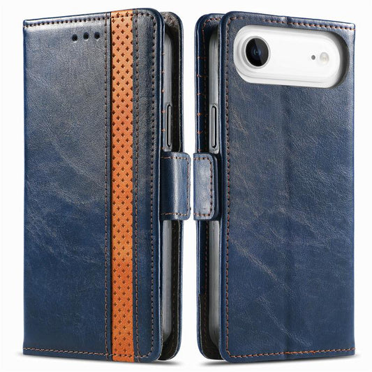 For iPhone Air CaseNeo Splicing Dual Magnetic Buckle Leather Phone Case(Blue) - iPhone Air Cases by buy2fix | Online Shopping UK | buy2fix