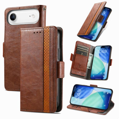For iPhone Air CaseNeo Splicing Dual Magnetic Buckle Leather Phone Case(Brown) - iPhone Air Cases by buy2fix | Online Shopping UK | buy2fix
