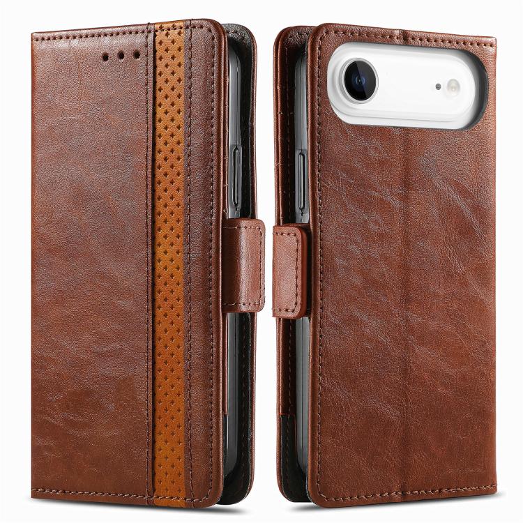 For iPhone Air CaseNeo Splicing Dual Magnetic Buckle Leather Phone Case(Brown) - iPhone Air Cases by buy2fix | Online Shopping UK | buy2fix