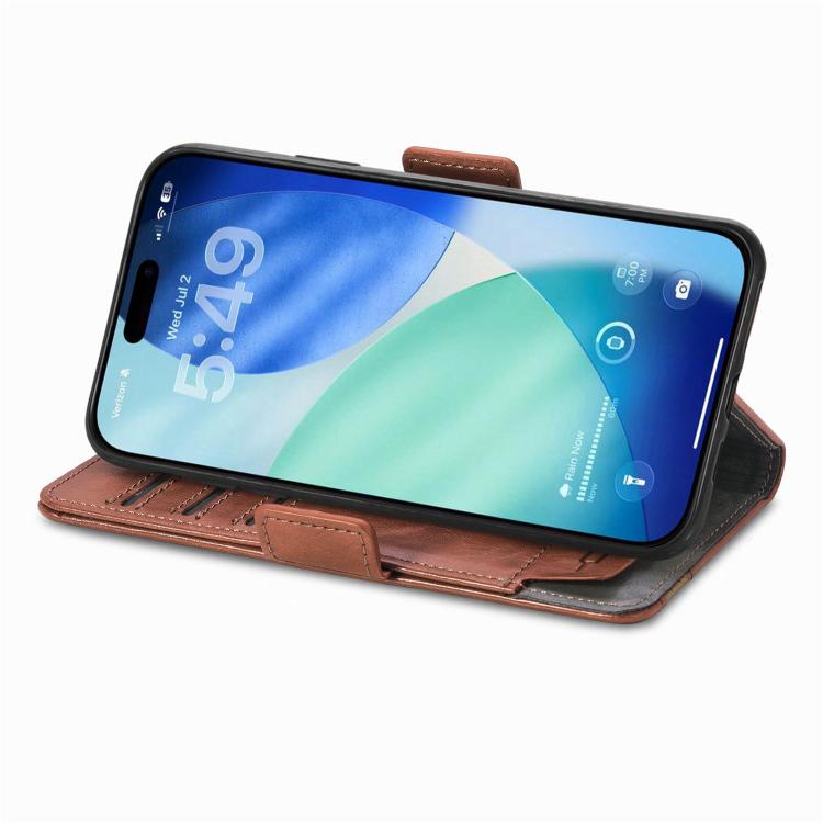 For iPhone Air CaseNeo Splicing Dual Magnetic Buckle Leather Phone Case(Brown) - iPhone Air Cases by buy2fix | Online Shopping UK | buy2fix