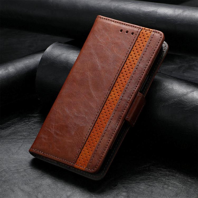 For iPhone Air CaseNeo Splicing Dual Magnetic Buckle Leather Phone Case(Brown) - iPhone Air Cases by buy2fix | Online Shopping UK | buy2fix