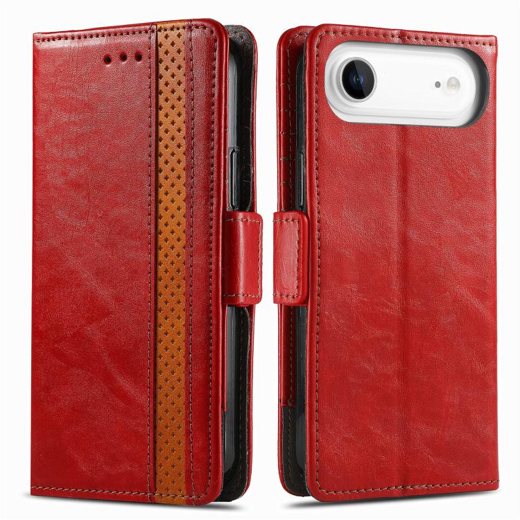 For iPhone Air CaseNeo Splicing Dual Magnetic Buckle Leather Phone Case(Red) - iPhone Air Cases by buy2fix | Online Shopping UK | buy2fix