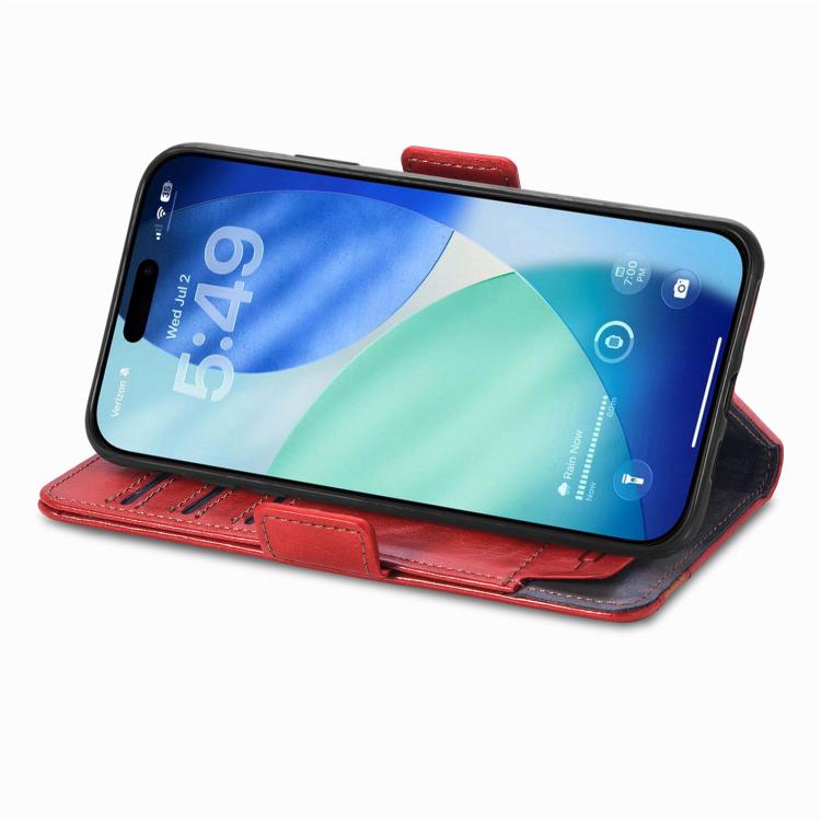 For iPhone Air CaseNeo Splicing Dual Magnetic Buckle Leather Phone Case(Red) - iPhone Air Cases by buy2fix | Online Shopping UK | buy2fix