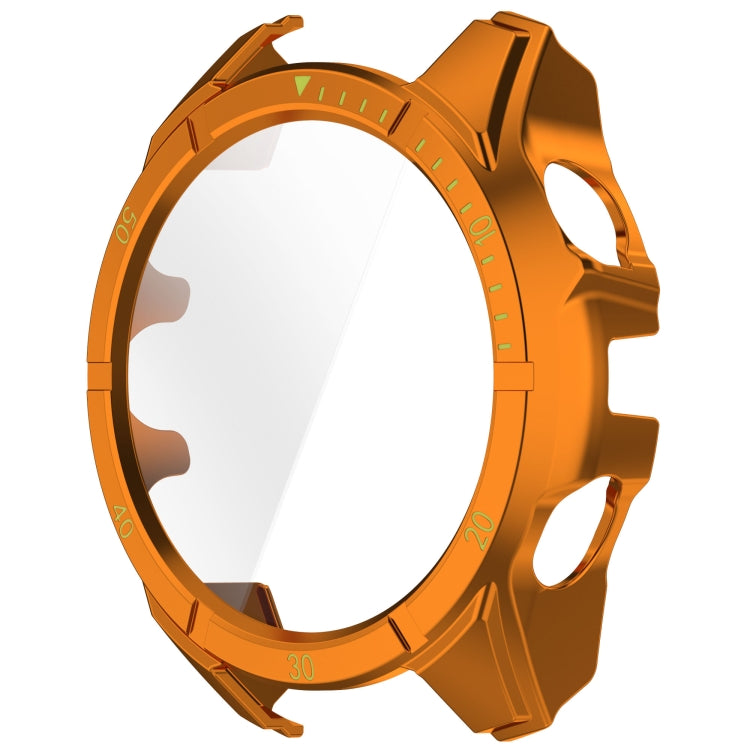 For Garmin Fenix 8 AMOLED 51mm Tempered Glass Film Integrated PC Watch Case(Orange Green) - Watch Cases by buy2fix | Online Shopping UK | buy2fix
