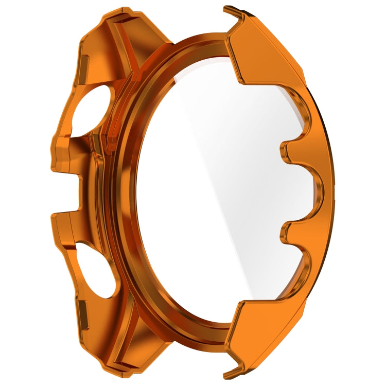 For Garmin Fenix 8 AMOLED 51mm Tempered Glass Film Integrated PC Watch Case(Orange Green) - Watch Cases by buy2fix | Online Shopping UK | buy2fix