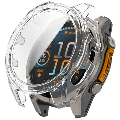 For Garmin Fenix 8 AMOLED 51mm Tempered Glass Film Integrated PC Watch Case(Transparent) - Watch Cases by buy2fix | Online Shopping UK | buy2fix