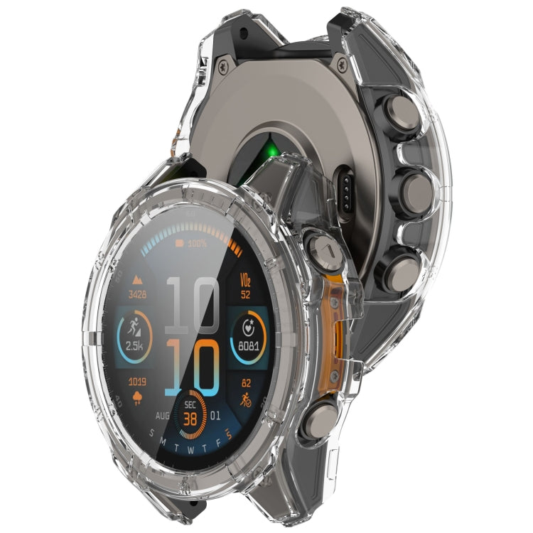 For Garmin Fenix 8 AMOLED 51mm Tempered Glass Film Integrated PC Watch Case(Transparent) - Watch Cases by buy2fix | Online Shopping UK | buy2fix