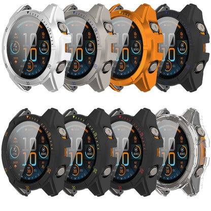 For Garmin Fenix 8 AMOLED 51mm Tempered Glass Film Integrated PC Watch Case(Black Red) - Watch Cases by buy2fix | Online Shopping UK | buy2fix