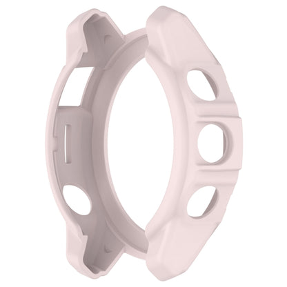 For Garmin Fenix E 47mm Armor Hollow TPU Half Coverage Watch Protective Case(Light Pink) - Watch Cases by buy2fix | Online Shopping UK | buy2fix