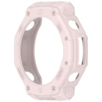 For Amazfit T-Rex3 Armor Hollow TPU Half Coverage Watch Case(Light Pink) - Watch Cases by buy2fix | Online Shopping UK | buy2fix