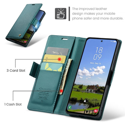 For Samsung Galaxy S25+ 5G CaseMe 023 Butterfly Buckle Litchi Texture RFID Anti-theft Leather Phone Case(Green) - Galaxy S25+ 5G Cases by CaseMe | Online Shopping UK | buy2fix
