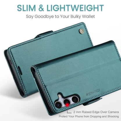 For Samsung Galaxy S25+ 5G CaseMe 023 Butterfly Buckle Litchi Texture RFID Anti-theft Leather Phone Case(Green) - Galaxy S25+ 5G Cases by CaseMe | Online Shopping UK | buy2fix
