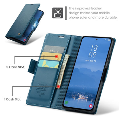 For Samsung Galaxy S25+ 5G CaseMe 023 Butterfly Buckle Litchi Texture RFID Anti-theft Leather Phone Case(Blue) - Galaxy S25+ 5G Cases by CaseMe | Online Shopping UK | buy2fix