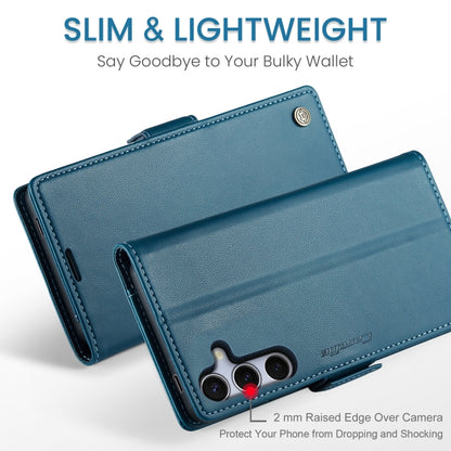 For Samsung Galaxy S25+ 5G CaseMe 023 Butterfly Buckle Litchi Texture RFID Anti-theft Leather Phone Case(Blue) - Galaxy S25+ 5G Cases by CaseMe | Online Shopping UK | buy2fix