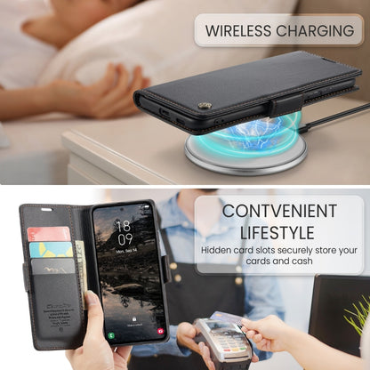 For Samsung Galaxy S25+ 5G CaseMe 023 Butterfly Buckle Litchi Texture RFID Anti-theft Leather Phone Case(Black) - Galaxy S25+ 5G Cases by CaseMe | Online Shopping UK | buy2fix