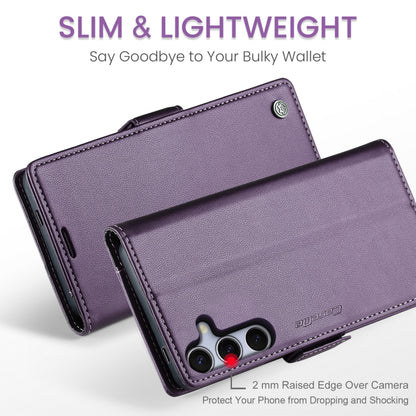For Samsung Galaxy S25+ 5G CaseMe 023 Butterfly Buckle Litchi Texture RFID Anti-theft Leather Phone Case(Purple) - Galaxy S25+ 5G Cases by CaseMe | Online Shopping UK | buy2fix