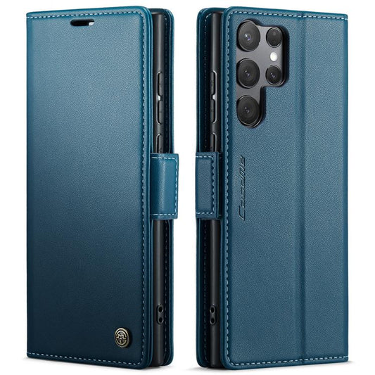 For Samsung Galaxy S25 Ultra 5G CaseMe 023 Butterfly Buckle Litchi Texture RFID Anti-theft Leather Phone Case(Blue) - Galaxy S25 Ultra 5G Cases by CaseMe | Online Shopping UK | buy2fix