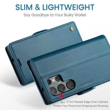 For Samsung Galaxy S25 Ultra 5G CaseMe 023 Butterfly Buckle Litchi Texture RFID Anti-theft Leather Phone Case(Blue) - Galaxy S25 Ultra 5G Cases by CaseMe | Online Shopping UK | buy2fix