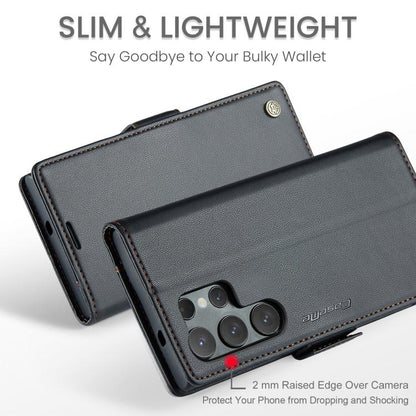For Samsung Galaxy S25 Ultra 5G CaseMe 023 Butterfly Buckle Litchi Texture RFID Anti-theft Leather Phone Case(Black) - Galaxy S25 Ultra 5G Cases by CaseMe | Online Shopping UK | buy2fix