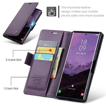 For Samsung Galaxy S25 Ultra 5G CaseMe 023 Butterfly Buckle Litchi Texture RFID Anti-theft Leather Phone Case(Purple) - Galaxy S25 Ultra 5G Cases by CaseMe | Online Shopping UK | buy2fix