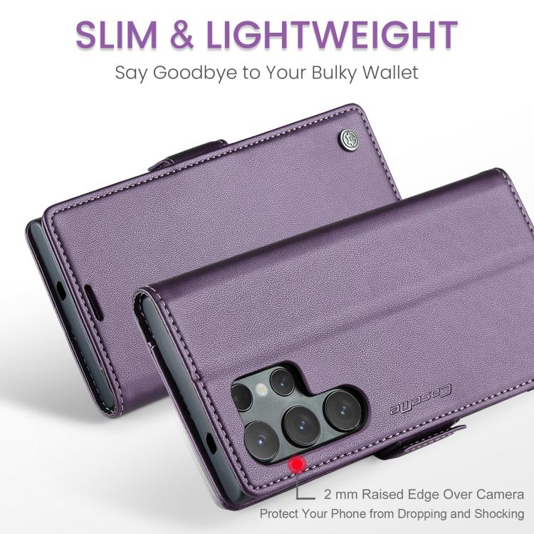 For Samsung Galaxy S25 Ultra 5G CaseMe 023 Butterfly Buckle Litchi Texture RFID Anti-theft Leather Phone Case(Purple) - Galaxy S25 Ultra 5G Cases by CaseMe | Online Shopping UK | buy2fix
