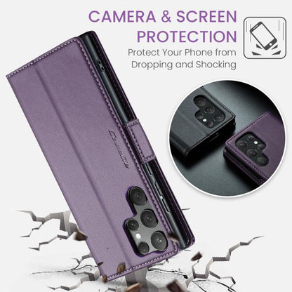 For Samsung Galaxy S25 Ultra 5G CaseMe 023 Butterfly Buckle Litchi Texture RFID Anti-theft Leather Phone Case(Purple) - Galaxy S25 Ultra 5G Cases by CaseMe | Online Shopping UK | buy2fix