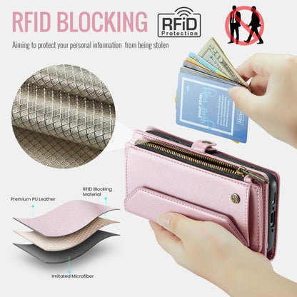 For Samsung Galaxy A56 5G CaseMe C36 Card Slots Zipper Wallet RFID Anti-theft Leather Phone Case(Pink) - Galaxy Phone Cases by CaseMe | Online Shopping UK | buy2fix
